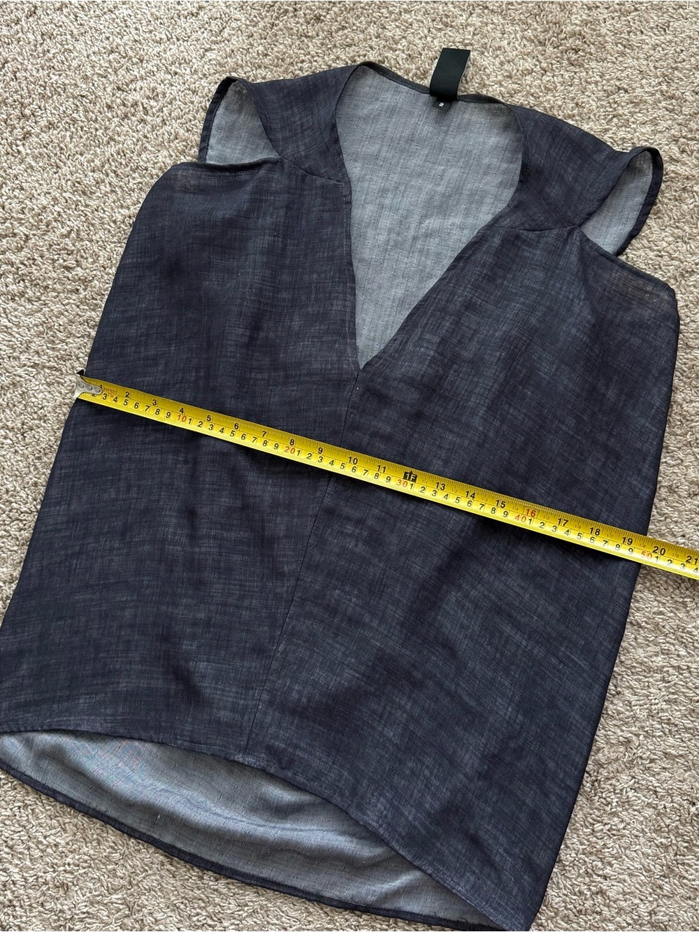 Zero + Maria Cornejo Dark Charcoal V-Neck Blouse Top - Picture 7 of 8